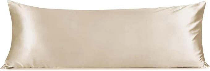Prestigious INFIIXSO Body Pillow Cover with Zipper Luxury Mulberry Silk Body Pillow Case 20x54 Inches Ultra Smooth and Soft Cooling Long Pillowcase Gift for Women Men Beige Environmentally Friendly