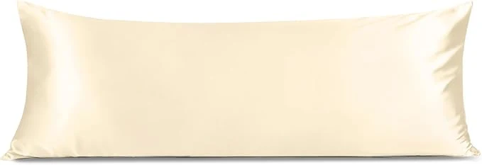 Classic INFIIXSO Body Pillow Cover with Zipper Luxury Mulberry Silk Body Pillow Case 20x54 Inches Ultra Smooth and Soft Cooling Long Pillowcase Gift for Women Men Ivory Modern