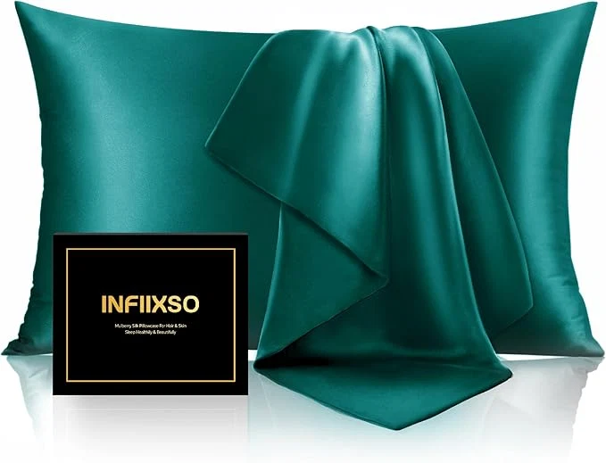 Reliable INFIIXSO Mulberry Silk Pillowcase for Hair and Skin Silk Pillow Cases Queen Size with Hidden Zipper 20x30 Inches Super Smooth and Soft Cooling Pillow Cases for Hot Sleepers Teal 1 Pack Innovative