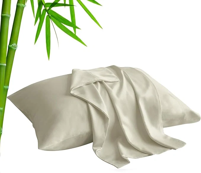 Official BEDELITE King Size Pillow Cases Set of 2 Rayon Derived from Bamboo Cooling Pillow Cases for Hot Sleepers amp Night Sweats Breathable and Silky Soft Envelope Pillowcases Linen 20 quot x36 quot Convenient
