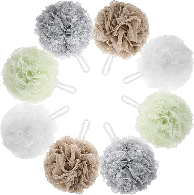 Powerful 8 Small Mesh Pouf Bath Sponge Excellent