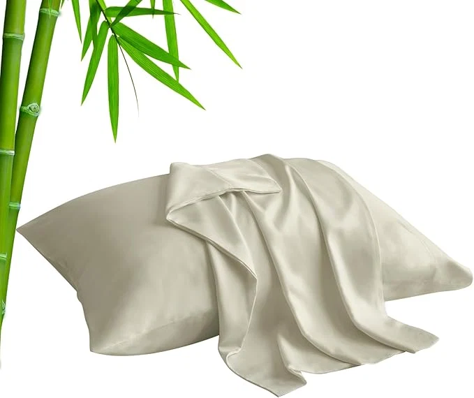 Reliable BEDELITE Standard Pillow Cases Set of 2 Rayon Derived from Bamboo Cooling Pillow Cases for Hot Sleepers amp Night Sweats Breathable Silky Soft Envelope Pillowcases Linen 20 quot x26 quot Original Design
