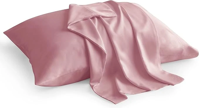 Comfortable BEDELITE Pillow Cases Queen Size Set of 2 Rayon Derived from Bamboo Cooling Pillow Cases for Hot Sleepers amp Night Sweats Breathable and Silky Soft Envelope Pillowcases Rose Pink 20 quot x30 quot Functional
