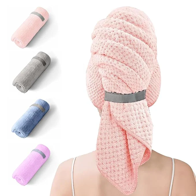 Artisan Microfiber Hair Towel Wrap for Women Quick-Dry Turban Ultra Absorbent Professional