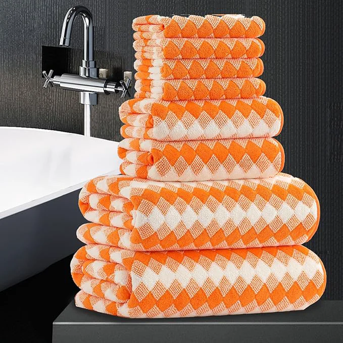 Trusted 8 Piece Bathroom Towel Set 2 Oversized Bath Towels 2 Hand Towels 4 Organic