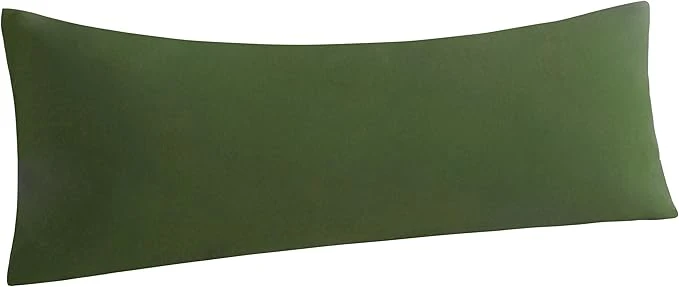 Artisan NTBAY Body Pillowcase - Brushed Microfiber 20x54 Pillowcase - Soft Wrinkle- Fade-Resistant Stain-Resistant Olive Green Body Pillow Cover with Envelope Closure - 20x54 Inches Olive Green Excellent