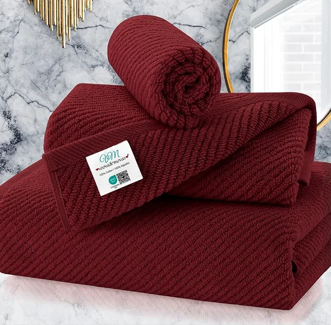 Refined VOOVA MOVAS 3 Piece Towel Set Smooth