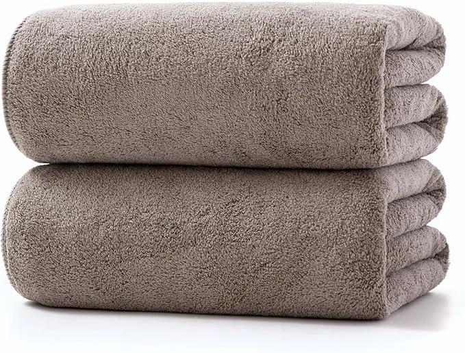 Smooth Lumimi Towels 2 Piece Soft Microfiber Bath Towel Set Salon Gym Yoga Travel Prestigious