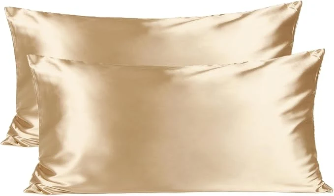 Exceptional YANI Satin Pillowcase for Hair and Skin Care Silk Pillowcase 2 Pack King Size Pillow Cases Set of 2 -Satin Cooling Pillow Covers with Hidden Zipper Floral Print Crafted