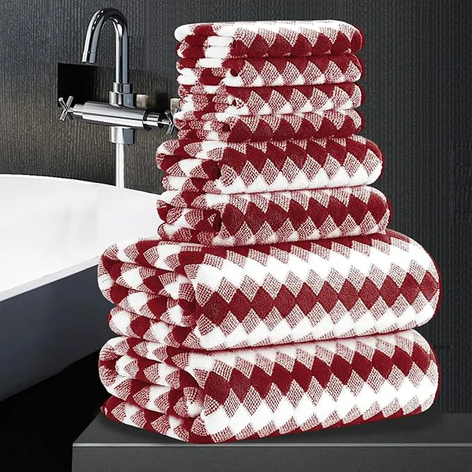 Flexible 8 Piece Bathroom Towel Set 2 Oversized Bath Towels 2 Hand Towels 4 High-End