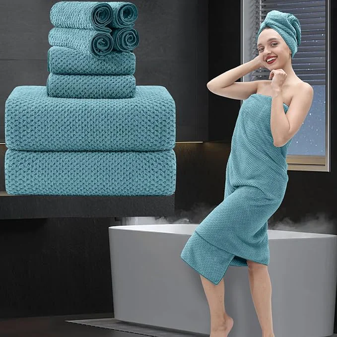 Powerful 8 Piece Bathroom Towel Set 2 Oversized Large Bath Towels Sheet 2 Hand Towels Consistent