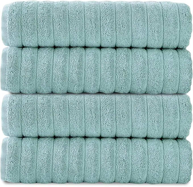 Contemporary Classic Turkish Towels CTT Premium 4 Pack Bath Towels Set Made World-Class