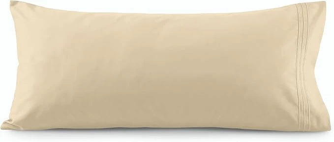 Casual Elegant Comfort Luxury Ultra-Soft 1-Piece Body Pillowcase - 1500 Premium Hotel Quality Microfiber Double Brushed - Wrinkle Resistant Body Pillowcase Size Cream First-Class