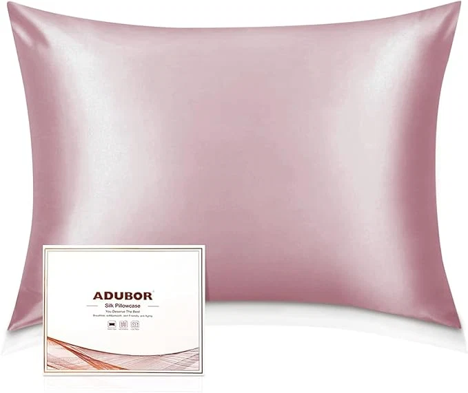Fashionable Adubor Silk Pillowcase - Mulberry Silk Pillow Cases 22 Momme 6A Grade Fibers Silk Pillow Case for Hair and Skin Health with Hidden Zipper Queen 20 39 39 x30 39 39 Medium Pink 1PC Professional