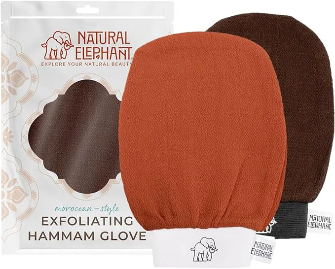 Practical Natural Elephant Exfoliating Hammam Glove Moroccan Kessa Body Scrub Soft