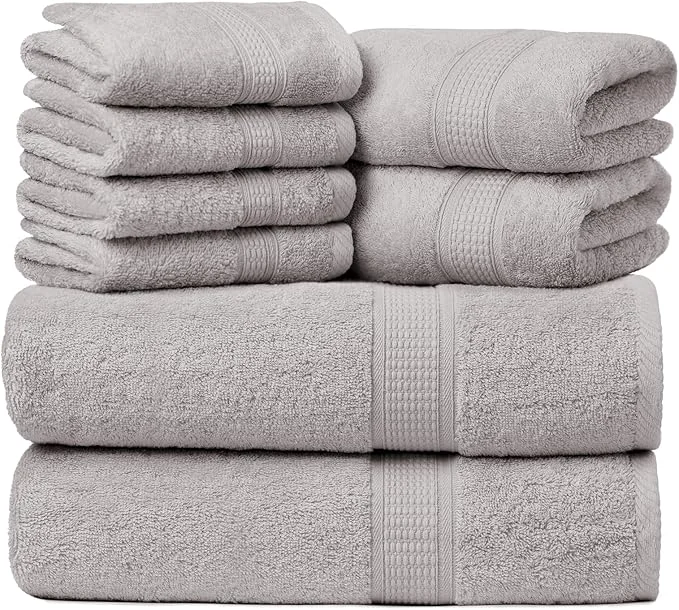 Trusted Ariv Towels Pack of 8 Premium Cotton Towel Set Super Soft Quick Dry Easy-to-Use