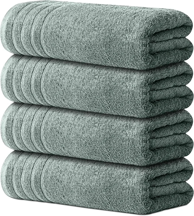 Crafted Avalon Towels Bath Towels Set of 4 Size 30 x 60 Inches Effective