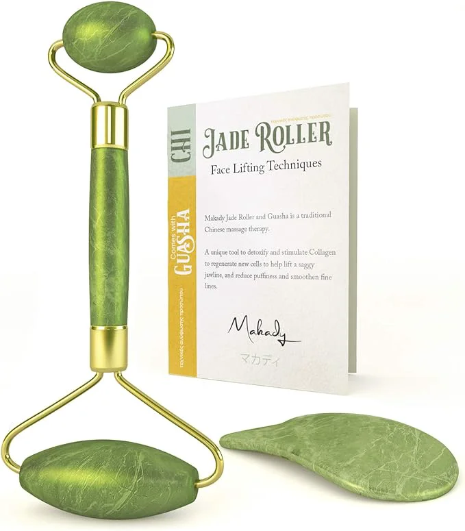 User-Friendly Natural Jade Roller– Gua Sha – Lymphatic Drainage Tool Exceptional
