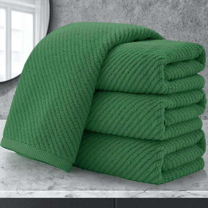 Functional Green Hand Towels for Bathroom Verified