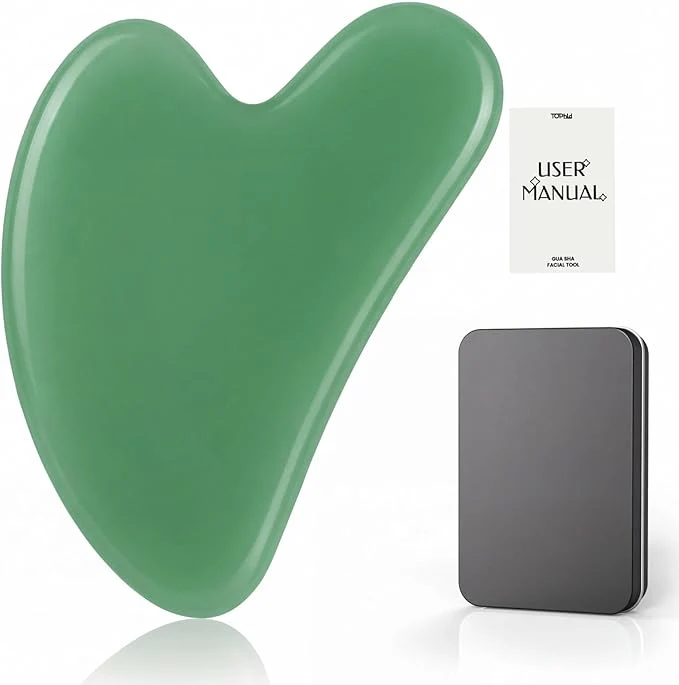 Traditional Gua Sha Facial Tool – Green Stone Guasha Tool Expertly Made