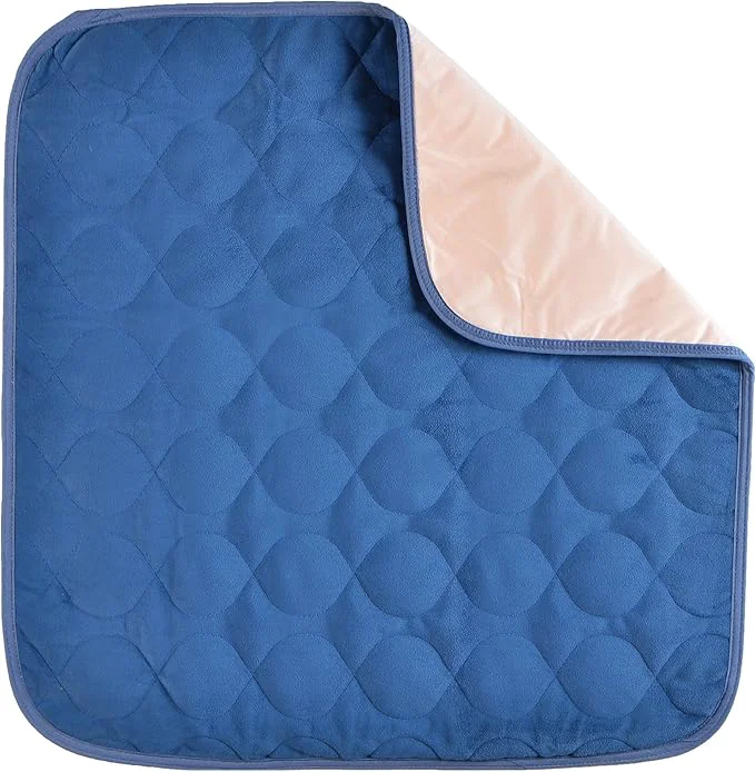 Advanced NOVA Waterproof Reusable Underpad for Chair Seat Furniture or Bed with Velour Soft Top Layer Washable Incontinence Seat amp Surface Overlay Super Absorbent 22 x 21 Size Blue Eco-Friendly