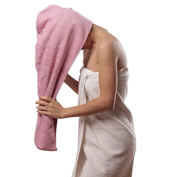 Smart Extra Large Waffle Cotton Hair Towel Wrap Comfortable