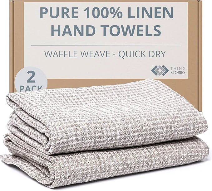 Reliable European Flax Linen Kitchen Towels Set of 2 First-Class