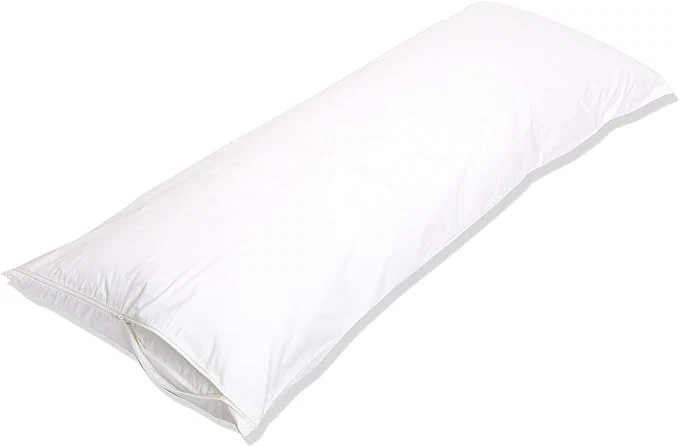 Prestigious Amazon Basics Hypoallergenic Protector Cover Pillowcases - 21 x 55 Inches Body Size White Pillows Not Included Comfortable