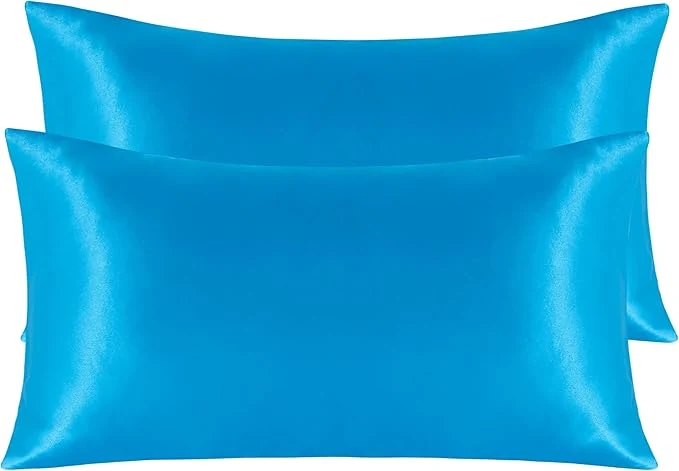 Contemporary NTBAY 2 Pack Satin King Pillowcases for Hair and Skin Luxurious and Silky Pillow Cases with Envelope Closure 20x40 Inches Royal Blue World-Class