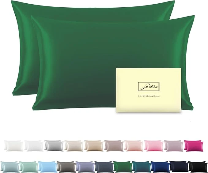 Consistent Silk Pillow Cases 2 Pack Soft Breathable and Sliky Queen Size Pillow Cases Set of 2 Natural Mulberry Silk Pillowcase Set of 2 for Hair and Skin with Hidden Zipper Olive Green 20 quot X 30 quot 2pcs Exceptional