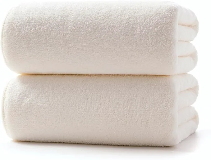Efficient Lumimi Towels 2 Piece Soft Microfiber Bath Towel Set Salon Gym Yoga Travel Solid