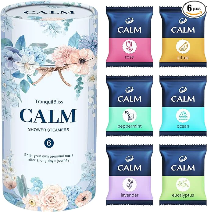 Flexible TranquilBliss Shower Steamers 6 Count Scented Shower Bombs Advanced
