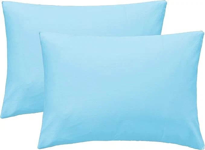 Easy-to-Use iMaylex Soft Egyptian Cotton Zipper Closure Pillowcases Cozy and Lightweight Pillow Case Set of 2 Light Blue King 20 quot x 36 quot Superior