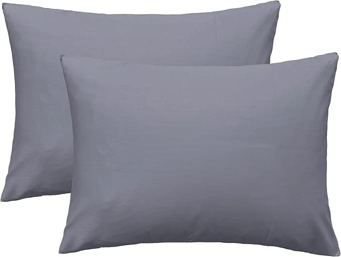 Efficient iMaylex Soft Egyptian Cotton Zipper Pillow Case Cozy and Lightweight Pillowcase Set of 2 Dark Grey King 20 quot x 36 quot Specialty