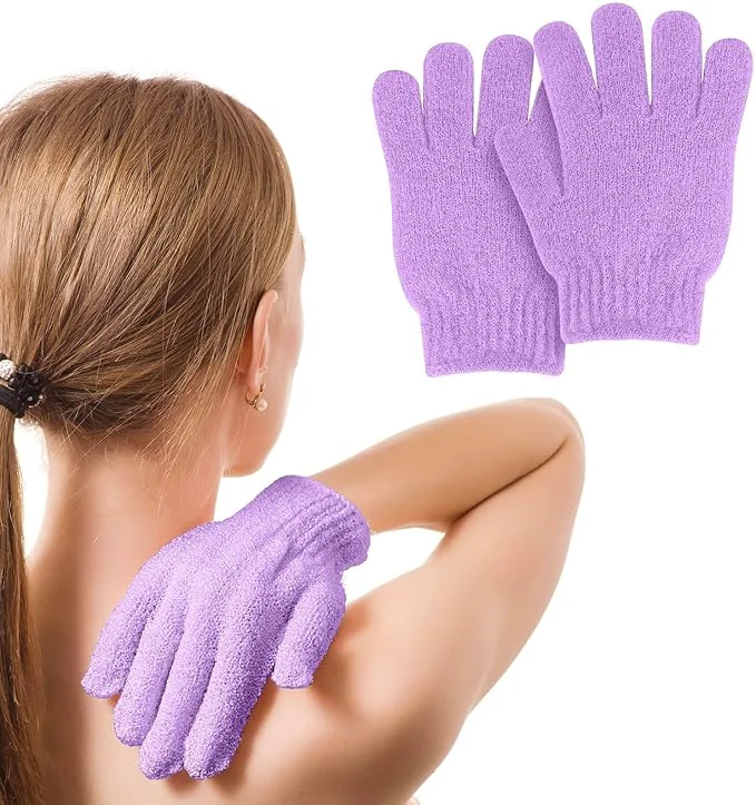 Authentic MOLOPPO 2 PCS Exfoliating Glove Scrub Gloves Exfoliating Body Exfoliator Fashionable