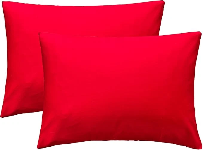 User-Friendly iMaylex Soft Egyptian Cotton Zipper Closure Pillowcases Valentines Day Gifts Cozy and Lightweight Pillow Case Set of 2 Red King 20 quot x 36 quot Safe