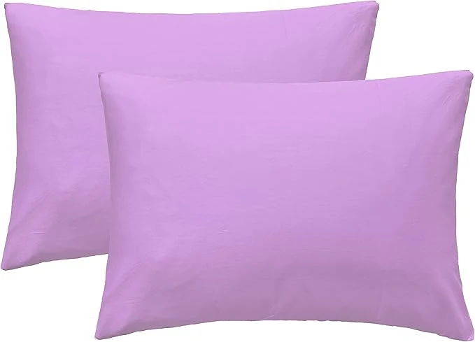 Quality iMaylex Soft Egyptian Cotton Zipper Closure Pillowcases Cozy and Lightweight Pillow Case Set of 2 Light Purple Standard 20 quot x 26 quot Comfortable
