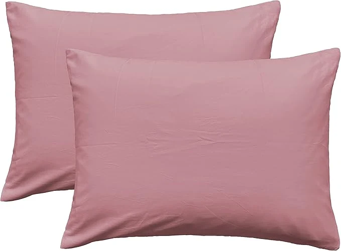 Recyclable iMaylex Soft Egyptian Cotton Zipper Pillow Case Cozy and Lightweight Pillowcase Set of 2 Lotus Pink King 20 quot x 36 quot Artisan