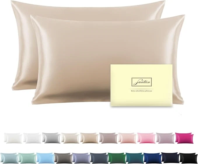 Efficient Silk Pillow Cases 2 Pack Soft Breathable and Sliky King Size Pillow Cases Set of 2 Natural Mulberry Silk Pillowcase Set of 2 for Hair and Skin with Hidden Zipper Champagne 20 quot X 36 quot 2pcs Outstanding