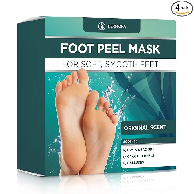 Green DERMORA Foot Peel Mask Skin Exfoliating Foot Masks Stylish