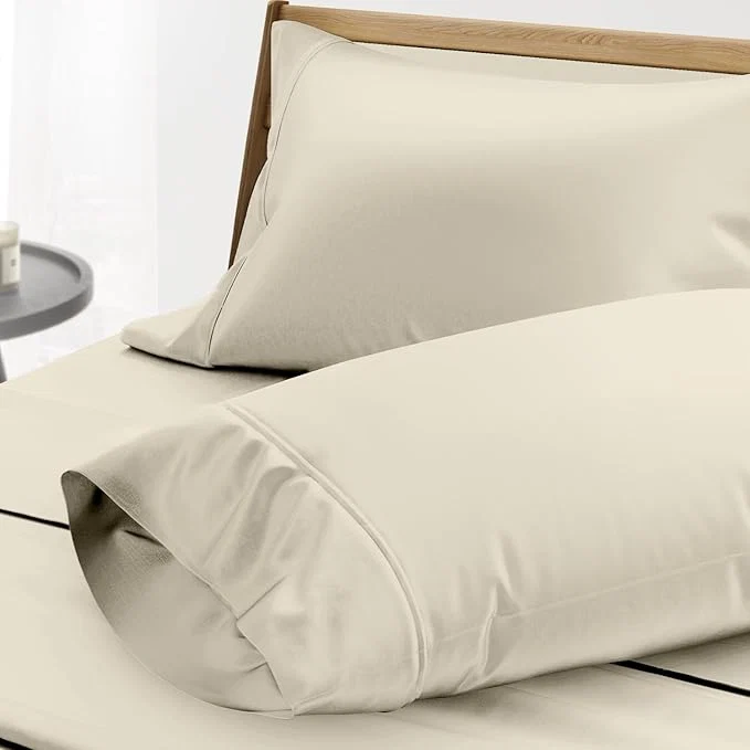 User-Friendly Thread Spread Egyptian Cotton Pillow Cases Queen Size Set of 2 - Luxury 1000 Series Paradise Collection Queen Pillow Cases Ivory Soft Cooling Sateen Hotel Egyptian Cotton Pillowcases Carefully Designed