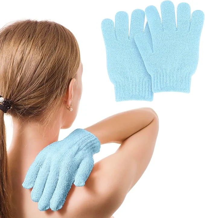 Fast MOLOPPO 2 PCS Exfoliating Glove Scrub Gloves Exfoliating Body Exfoliator Exceptional