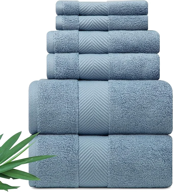 Premium Alusa Home Ultra Soft Plush Viscose from Bamboo Bath Towels Breathable