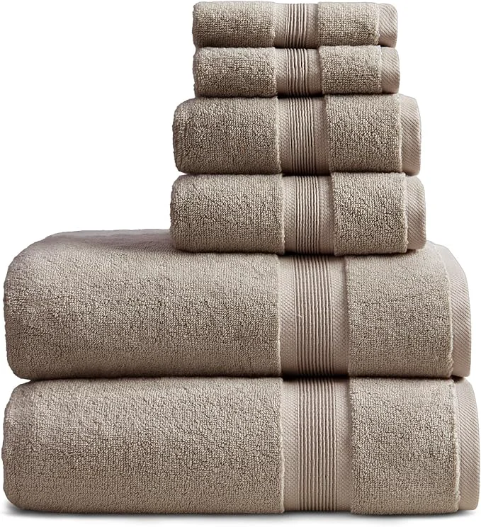 Verified Springtree Home Luxury Bamboo Rayon Bath Towel Set 6 Piece Set 35 Bamboo Flexible
