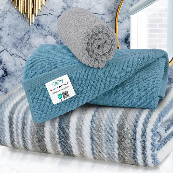 Secure VOOVA MOVAS Towel Set for Bathroom Natural