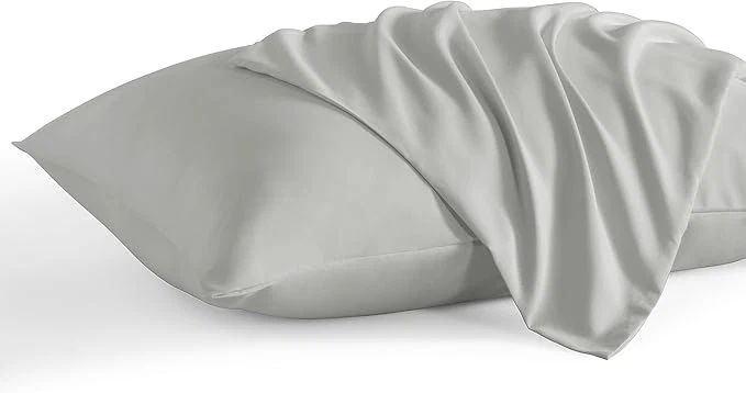 Official NTBAY Queen Pillow Cases Set of 2 2 Pack Brushed Microfiber 20x30 Pillow Cases Soft Wrinkle Fade Stain Resistant Light Grey Pillow Cases with Envelope Closure 20x30 Inches Light Grey Practical