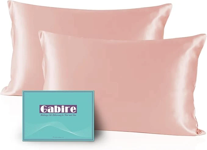 High-Grade Mulberry Silk Pillowcases Set of 2 Both Sides Silk Pillow Covers for Hair and Skin Cool Pillowcase Organic Silk Pillowcase 2 Pack with Hidden Zipper Coral Pink King 20 quot ×36 quot Green