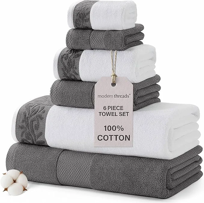 Selected Modern Threads 600 GSM 6-Piece Towel Set Green