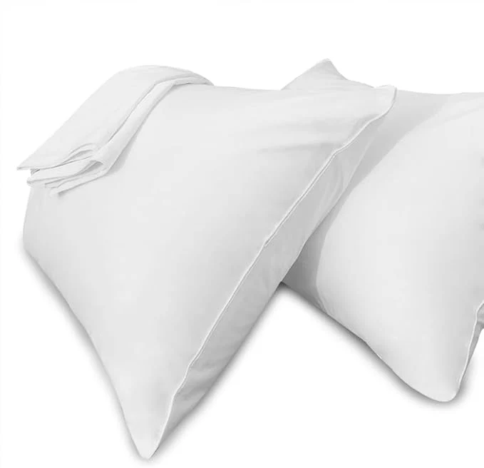 World-Class Precoco White Pillow Cases Standard Size Set of 4 Cotton Pillowcases with Zipper Hidden Premium Cooling Decorative Pillow Covers with 600 Thread Count Soft amp Smooth 20x26 inches Exclusive