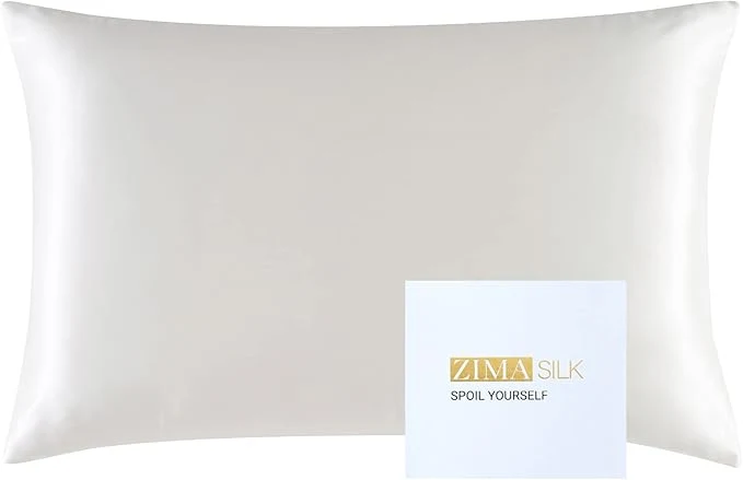 Next-Generation ZIMASILK 25 Momme Pure Mulberry Silk Pillowcase for Hair and Skin Care Highest Grade 6A Pillow Cases for Women Long-Lasting Durablity Gift for Women Men 1Pc Queen 20 quot x30 quot Ivory Superior
